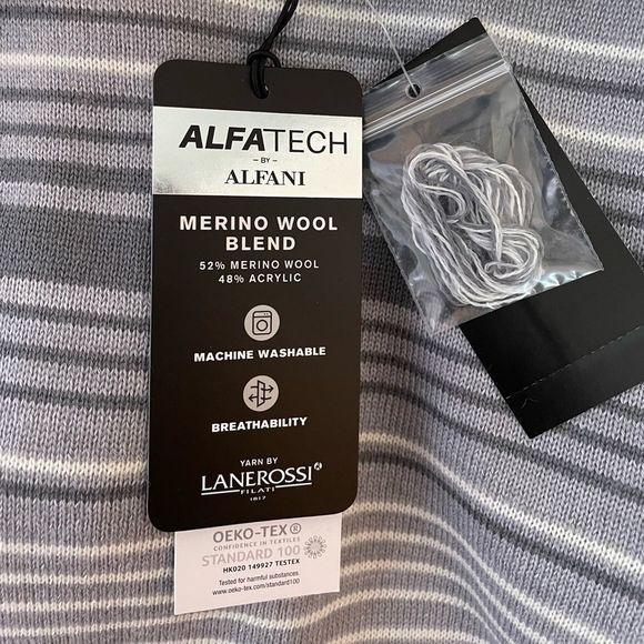 Alfani - Men’s Merino Wool Blend Sweater | Size L - Picture 3 of 5